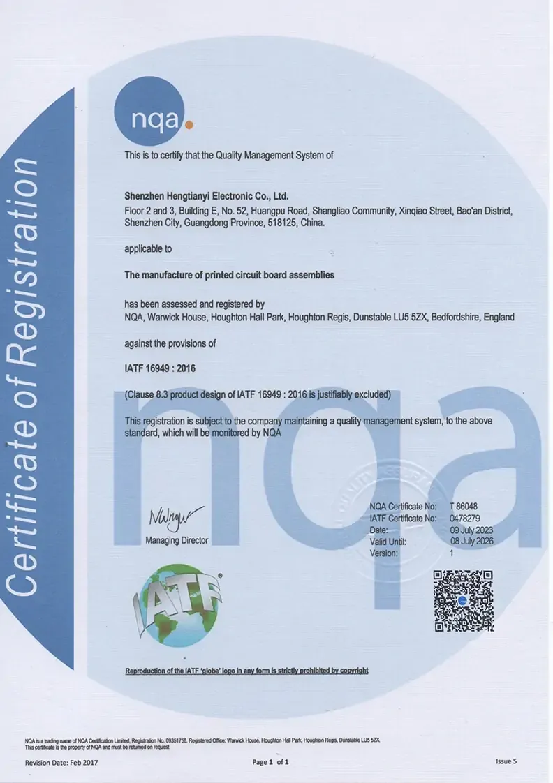 IATF 16949 Certificate
