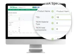 Enter PCBA quantities and specifications for instant quote