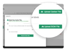 Upload Gerber files, BOM, and Centroid files