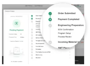 Track PCB assembly order progress on PCBasic dashboard