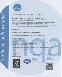 ISO 9001:2015 Certificate