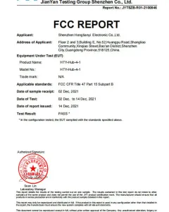 FCC Certificate