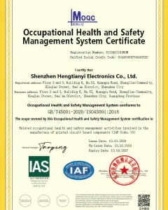 ISO 45001:2018 Certificate